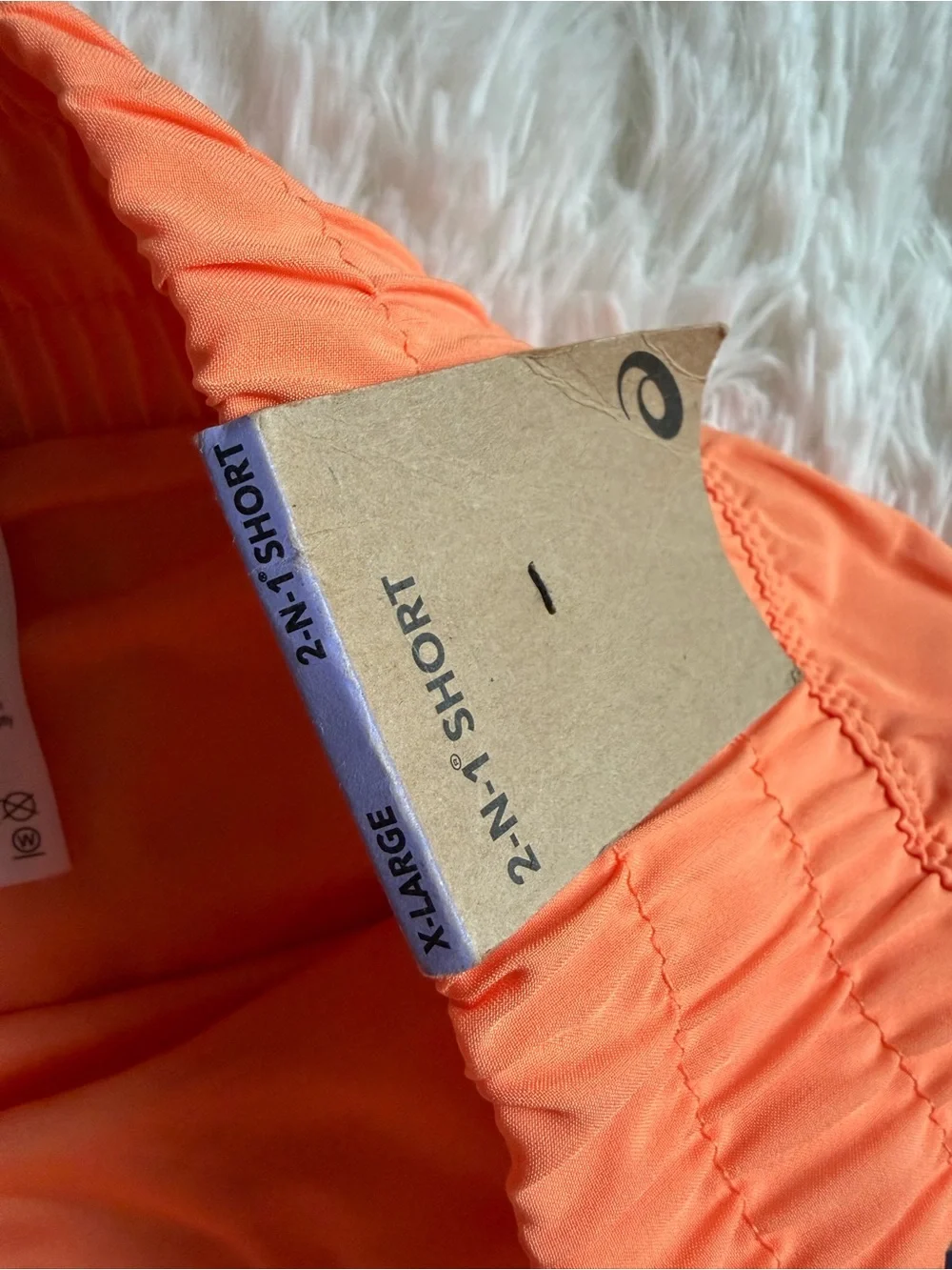 ASICS Women’s XL Peach Coral Lined Running Shorts NWT Athletic Activewear